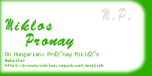 miklos pronay business card